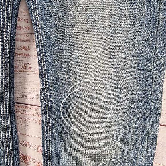 Rock & Roll Men's 29 x 32 Jeans Cowboy Distressed Pistol Regular Fit Boot Cut - Picture 6 of 13